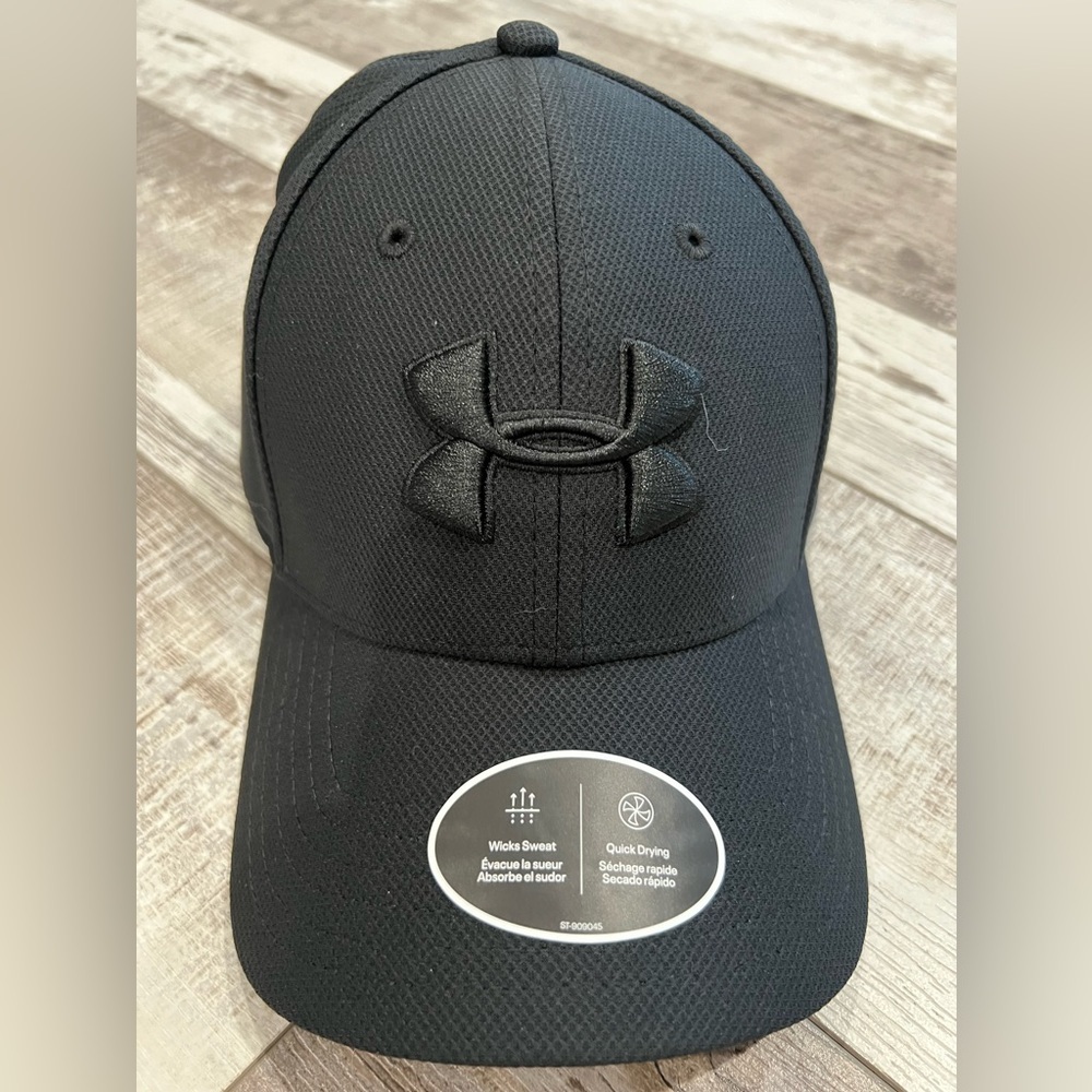Under Armour All Black Fitted baseball hat. NWT. Multiple sizes.